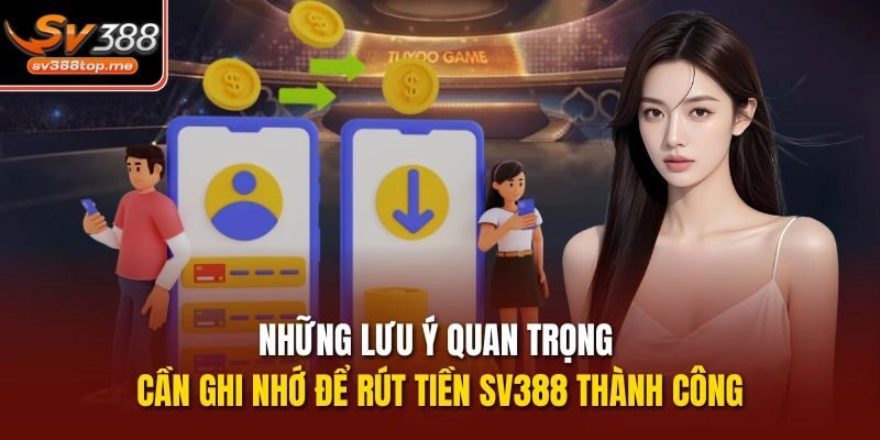 Những lưu ý quan trọng cần ghi nhớ để rút tiền sv388 thành công